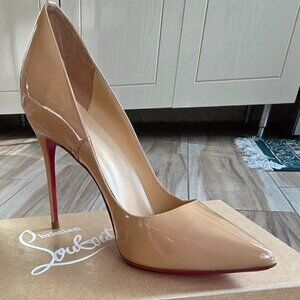 Christian Louboutin So-Kate Nude Patent Leather Pumps Eur. 42